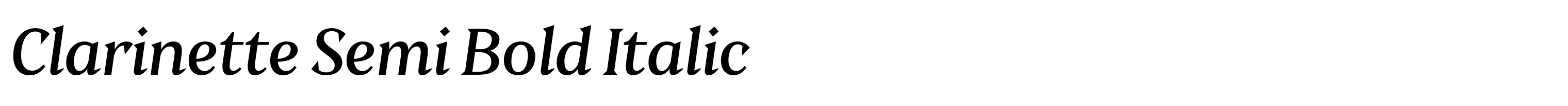 Clarinette Semi Bold Italic